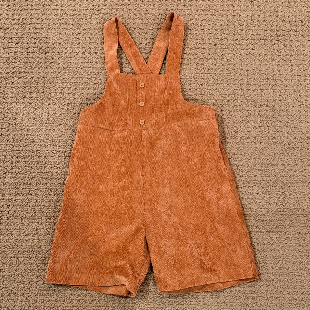 Tan corduroy short alls